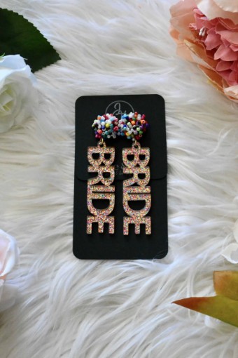Elegance - Accessories by Lace & Veil BRIDE Earrings Multi-Color - 528097 #0 default thumbnail