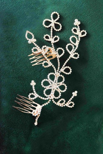 Elegance - Accessories by Lace & Veil Rose Gold Hair Clip - CJ2442H1RG #0 default thumbnail