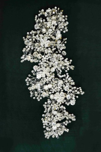 Elegance - Accessories by Lace & Veil Silver Crystal Headpiece #0 default thumbnail