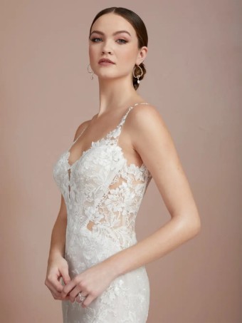 Lavish - A Collection by Lace & Veil 18387 #2 Ivory/French Lilac/Nude thumbnail