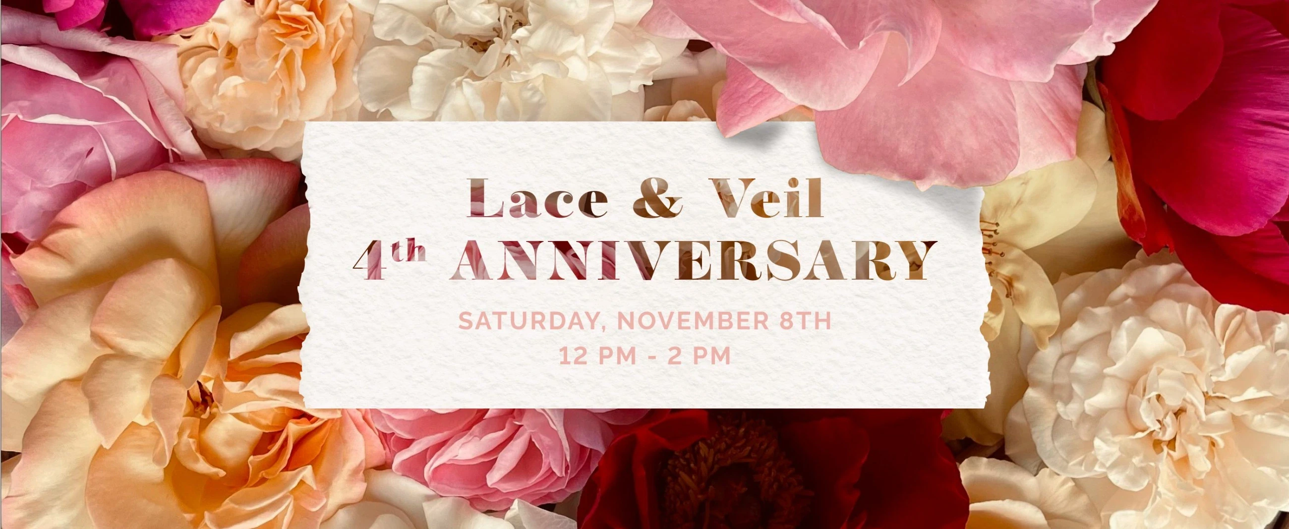 Lace & Veil 4th Anniversary, desktop banner