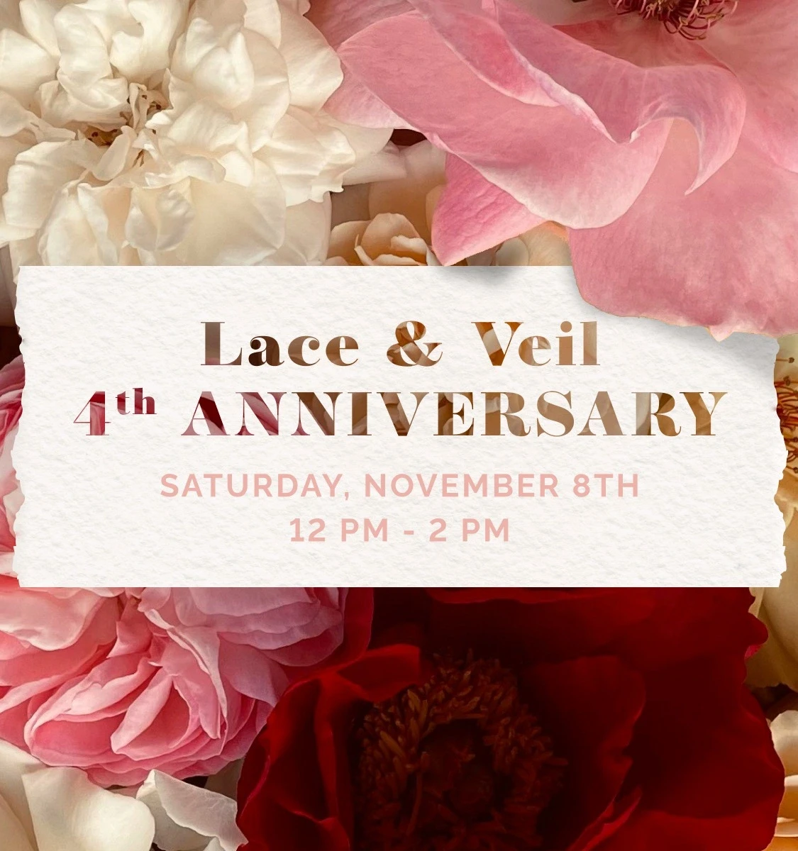 Lace & Veil 4th Anniversary, mobile banner