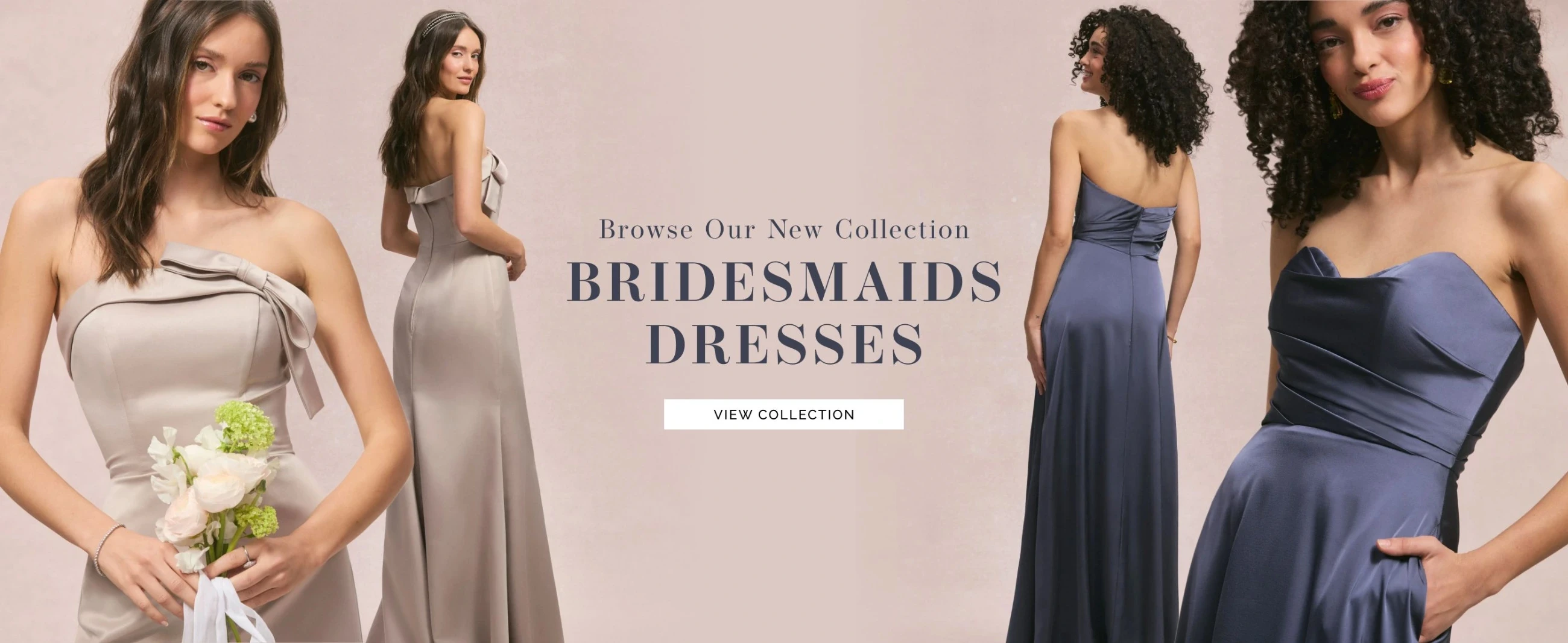 Models wearing Morilee 31251 and 31246 bridesmaids gowns, desktop banner